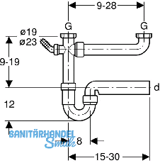 Geberit Fertigablauf 2teilig in PP