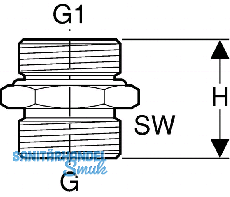 Geberit Mepla bergangsnippel vernickelt