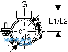 Geberit PE Rohrschelle d 40mmx1/2'