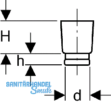 Geberit PE Schutzstopfen gelb d 45 zu