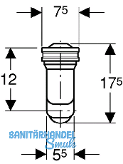Geberit Urinal-Absaugsiphon f Taro Nova