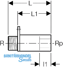Geberit Mepla Anschluss gerade 1/2"