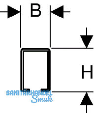 Geberit Pluvia Schiene MPC Profil