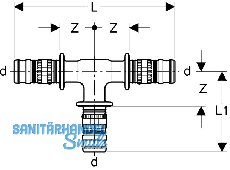 Geberit Mepla T-Stck egal d 20mm