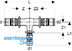 Geberit Mepla T-Stck reduziert