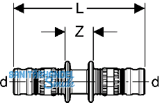 Geberit Mepla Kupplung d 40mm 625505