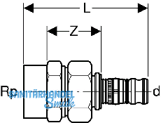 Geberit Mepla bergangsverschraubung