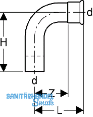 Geberit Mapress C-Stahl Bogen m.einseit.
