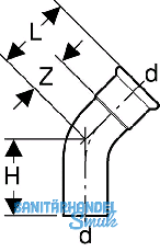 Geberit Mapress Edelstahl Gas Bogen