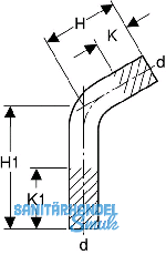 Geberit Mapress Edelstahl Passbogen