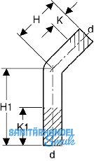 Geberit Mapress Edelstahl Passbogen