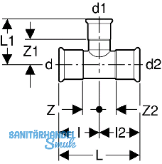 Geberit Mapress C-Stahl T-Stck mit