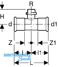 Geberit Mapress Edelstahl T-Stck