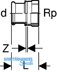 Geberit Mapress C-Stahl bergangsmuffe