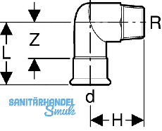 Geberit Mapress C-Stahl bergangsbogen
