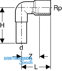 Geberit Mapress Edelst.�bergang 90G m.IG