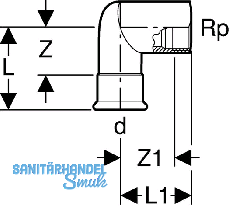 Geberit Mapress C-Stahl bergangswinkel