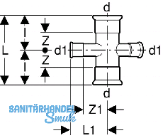 Geberit Mapress Kupfer Kreuzstck