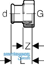 Geberit Mapress Edelstahl Gas bergang
