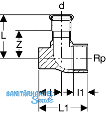 Geberit Mapress Edelst.Gas Anschlussw.