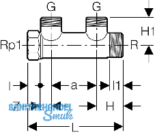 Geberit Mepla Verteiler 2-fach