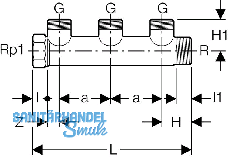 Geberit Mepla Verteiler 3-fach