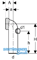 Geberit Ablaufbogen in PP fr WC rechts
