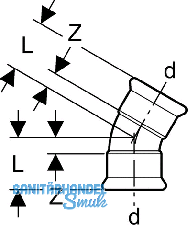 Geberit Mapress Edelstahl Bogen