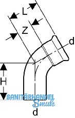 Geberit Mapress Edelstahl Bogen
