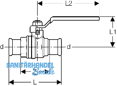 Geberit Mapress Aufputz-Absperrventil
