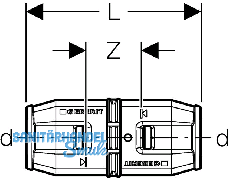 Geberit PushFit Kupplung d 20mm