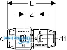 Geberit PushFit Reduktion d 20x16mm