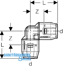 Geberit PushFit Winkel d 20mm