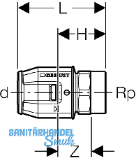 Geberit PushFit bergang mit IG
