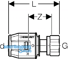 Geberit Push Fit berg. m berwurfmutter