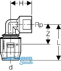 Geberit PushFit bergangswinkel 90 Grad