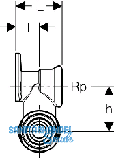 Geberit PushFit Anschluss T-Stck aus MS