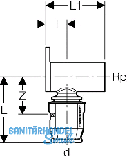 Geberit Anschlusswinkel 90 Grad kurz