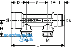 Geberit Verteiler 2-fach m. Steckanschl.