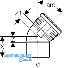 Geberit Bogen PP-MD 45G d110