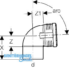 Geberit Bogen PP-MD 87.5G d90