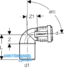 Geberit Bogen PP-MD 87.5G d50/d40