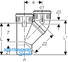 Geberit Parallelabzweig PP-MD d90/90