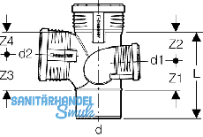 Geberit Abzw. PP-MD 87.5G d90/90/75 li