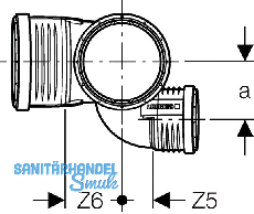 Geberit Abzw. PP-MD 87.5G d90/90/75 li