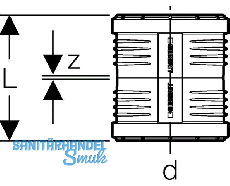 Geberit Doppelsteckmuffe PP-MD d75