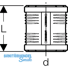 Geberit berschiebemuffe PP-MD d75