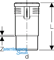 Geberit Langmuffe PP-MD d110