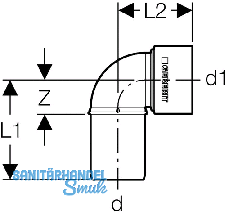 Geberit AnBogen PP-MD Siphon d50/46