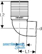 Geberit Abgangsbogen PP-MD d110 lang